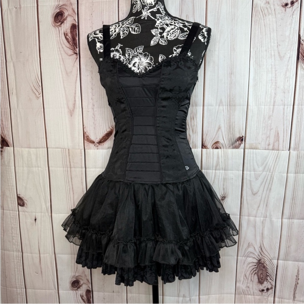 Vintage TRIPP NYC Daang Goodman Structured Corset Tutu Dress in Black size Small - Picture 3 of 13